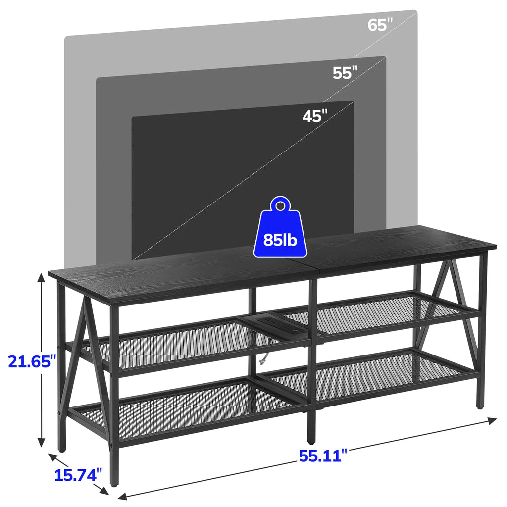 Black 55 inch TV Stand L27049