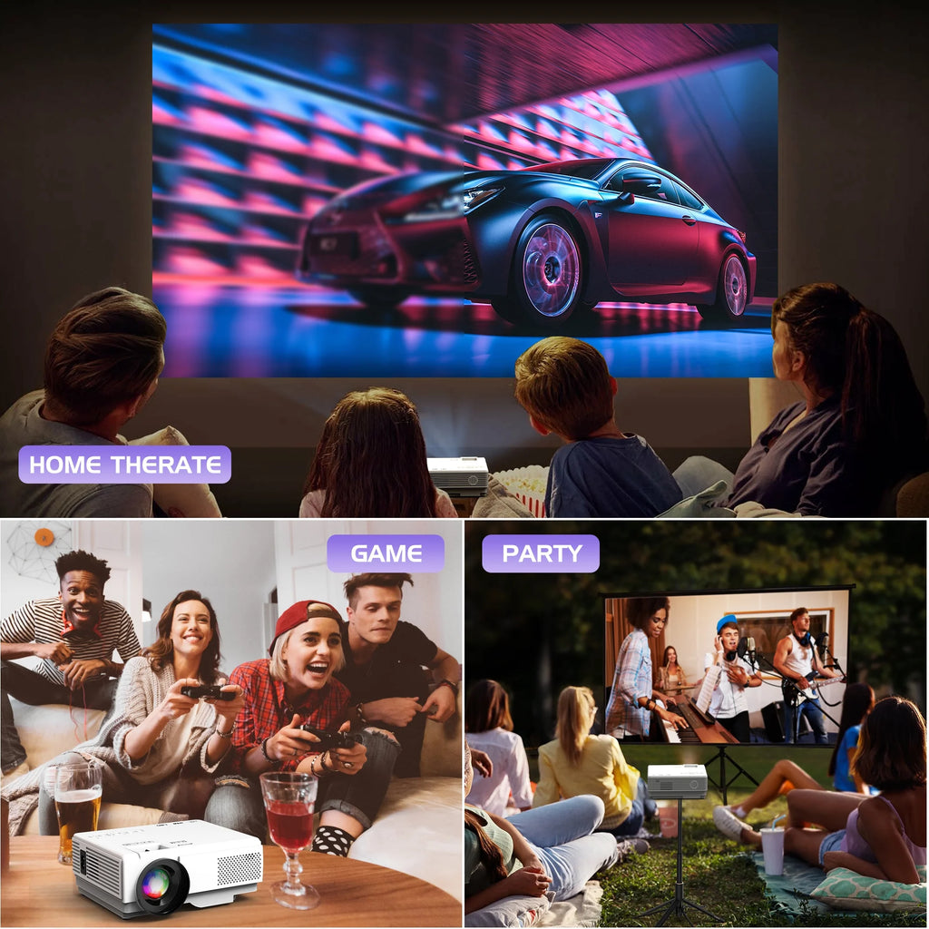 5G WiFi Bluetooth Full HD 1080P Mini Projector E6368