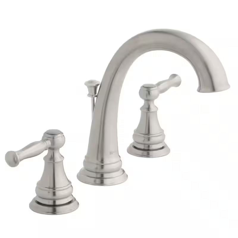 8 in. Widespread Double-Handle High-Arc Bathroom Faucet Brushed Nickel A263