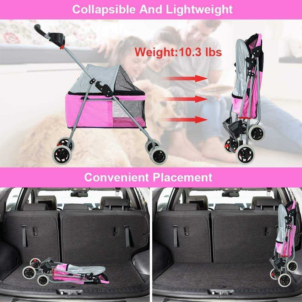 Folding Pet Stroller with Cup Holder O2208