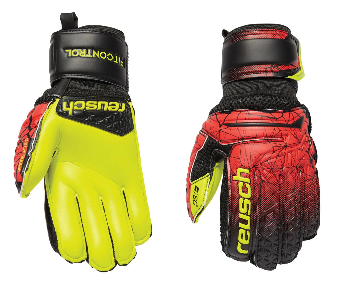 Black/Red Soccer Gloves T66806