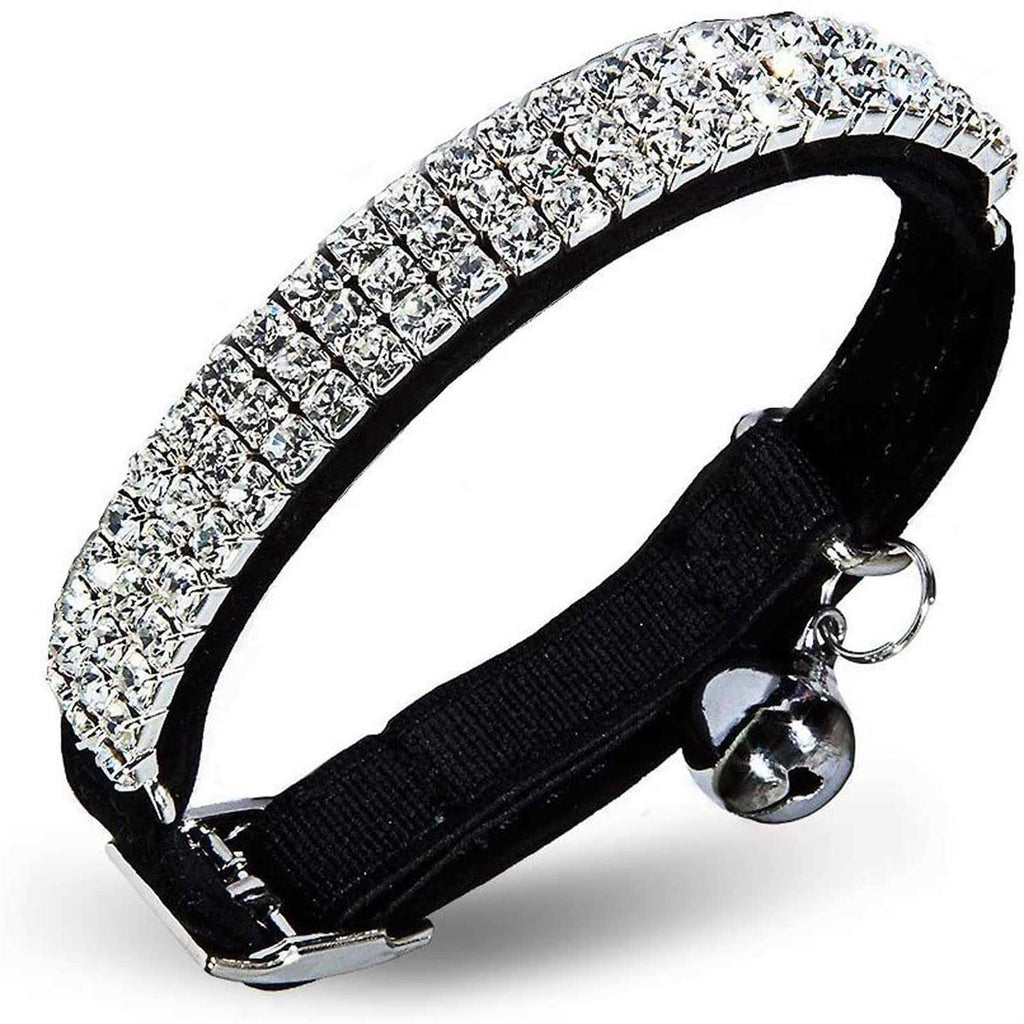 Soft Velvet Adjustable Cat Collar with Bells I142