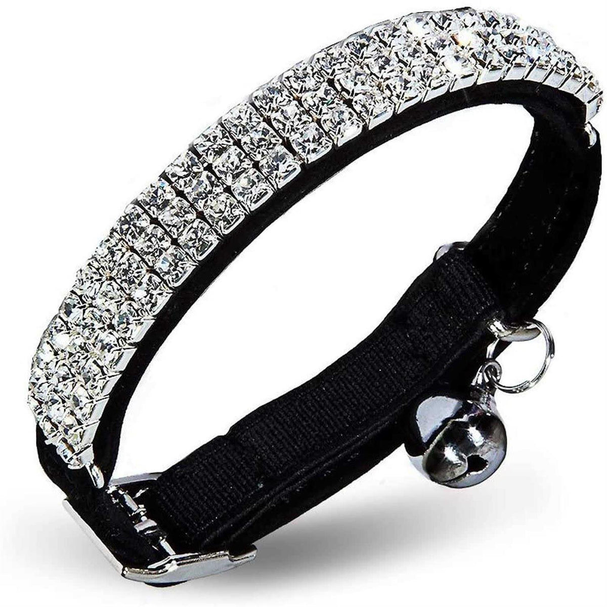 Soft Velvet Adjustable Cat Collar with Bells I142
